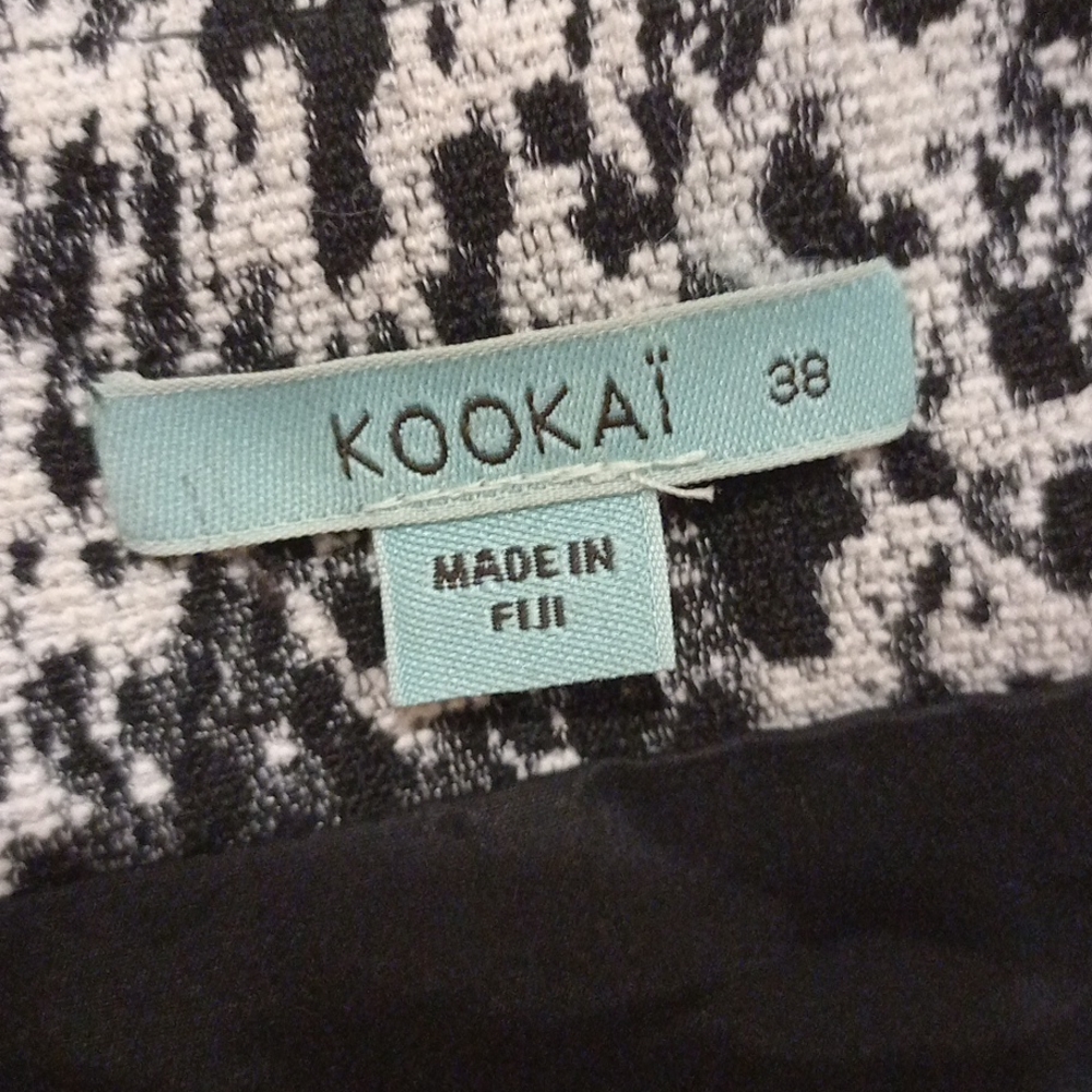 KOOKAI Wynona Textured Animal Print Black White High Waisted Mini Skirt - Picture 10 of 15